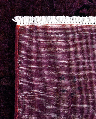 Contemporary Overdyed Wool Hand Knotted Purple Area Rug 4' 1" x 5' 9"