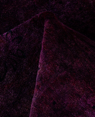 Contemporary Overdyed Wool Hand Knotted Purple Area Rug 4' 1" x 5' 9"