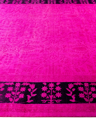 Overdyed One-of-a-Kind Wool Pink Area Rug 8' 0" x 10' 5"