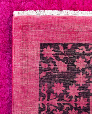 Overdyed One-of-a-Kind Wool Pink Area Rug 8' 0" x 10' 5"