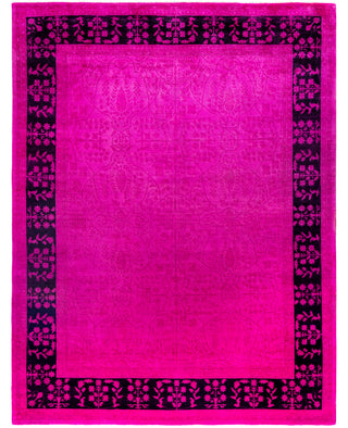 Overdyed One-of-a-Kind Wool Pink Area Rug 8' 0" x 10' 5"