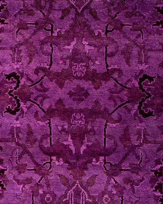 Contemporary Hand-Knotted Overdyed Pink Area Rug 5' 1" x 7' 8"