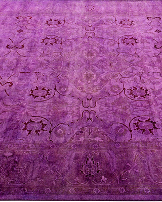Contemporary Hand-Knotted Overdyed Pink Area Rug 5' 1" x 7' 8"