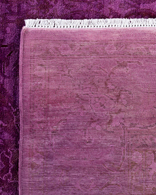 Contemporary Hand-Knotted Overdyed Pink Area Rug 5' 1" x 7' 8"