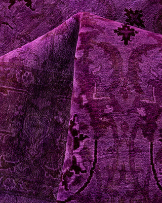 Contemporary Hand-Knotted Overdyed Pink Area Rug 5' 1" x 7' 8"