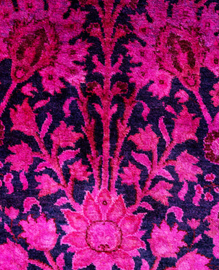 Contemporary Overdyed Wool Hand Knotted Pink Runner 2' 7" x 21' 4"