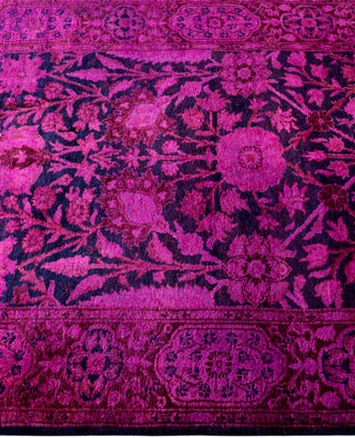 Contemporary Overdyed Wool Hand Knotted Pink Runner 2' 7" x 21' 4"