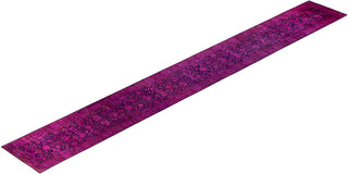 Contemporary Overdyed Wool Hand Knotted Pink Runner 2' 7" x 21' 4"