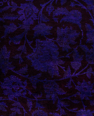 Overdyed One-of-a-Kind Wool Purple Area Rug 8' 3" x 10' 7"