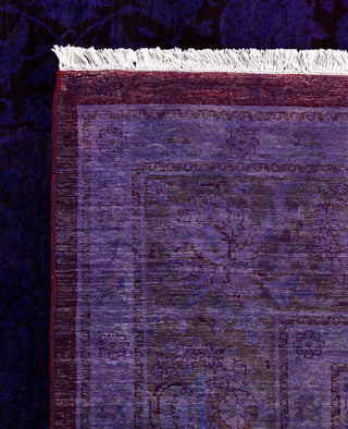 Overdyed One-of-a-Kind Wool Purple Area Rug 8' 3" x 10' 7"