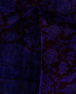 Overdyed One-of-a-Kind Wool Purple Area Rug 8' 3" x 10' 7"