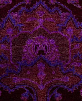 Contemporary Overdyed Wool Hand Knotted Purple Area Rug 8' 0" x 10' 2"