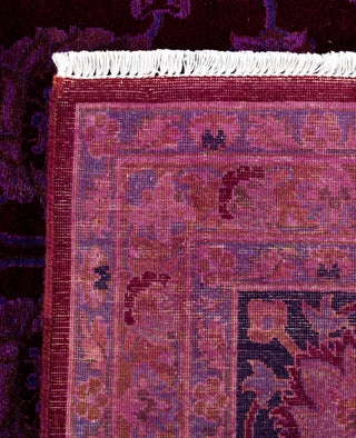 Contemporary Overdyed Wool Hand Knotted Purple Area Rug 8' 0" x 10' 2"