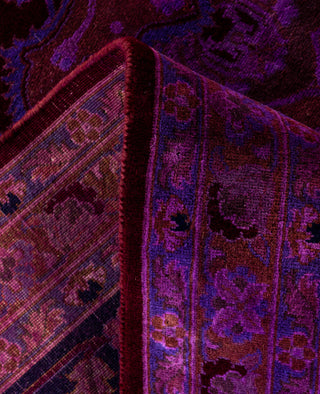 Contemporary Overdyed Wool Hand Knotted Purple Area Rug 8' 0" x 10' 2"