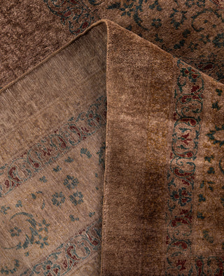 Overdyed One-of-a-Kind Wool Brown Area Rug 9' 3" x 11' 9"