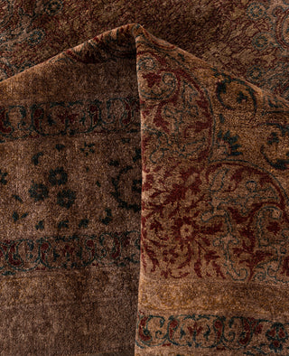 Overdyed One-of-a-Kind Wool Brown Area Rug 9' 3" x 11' 9"
