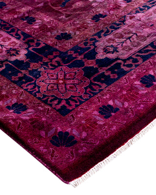 Contemporary Overyed Wool Hand Knotted Pink Area Rug 8' 10" x 12' 3"