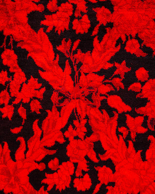 Contemporary Hand Knotted Overdyed Red Area Rug 2' 6" x 6' 4"
