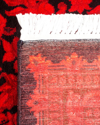 Contemporary Hand Knotted Overdyed Red Area Rug 2' 6" x 6' 4"