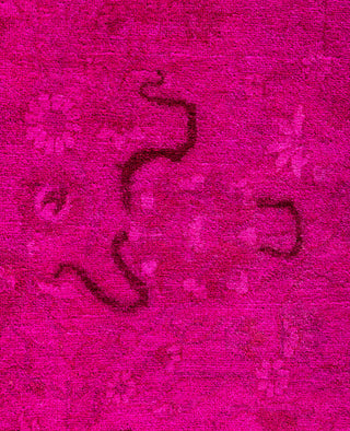 Overdyed One-of-a-Kind Wool Pink Area Rug 8' 0" x 10' 5"