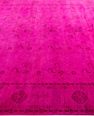 Overdyed One-of-a-Kind Wool Pink Area Rug 8' 0" x 10' 5"