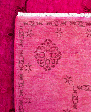 Overdyed One-of-a-Kind Wool Pink Area Rug 8' 0" x 10' 5"