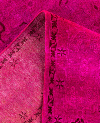Overdyed One-of-a-Kind Wool Pink Area Rug 8' 0" x 10' 5"