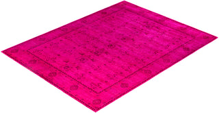 Overdyed One-of-a-Kind Wool Pink Area Rug 8' 0" x 10' 5"