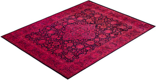 Overdyed Hand-Knotted Pink Area Rug 7' 10" x 10' 3"