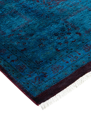 Contemporary Fine Vibrance Red Wool Area Rug - 6' 3" x 12' 8"
