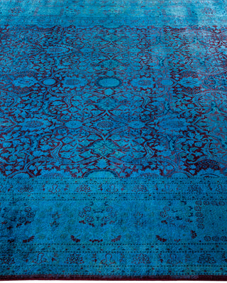 Contemporary Fine Vibrance Red Wool Area Rug - 6' 3" x 12' 8"
