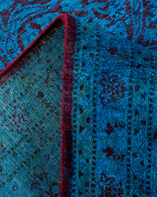 Contemporary Fine Vibrance Red Wool Area Rug - 6' 3" x 12' 8"