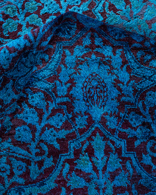 Contemporary Fine Vibrance Red Wool Area Rug - 6' 3" x 12' 8"