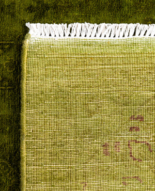 Contemporary Overdyed Wool Hand Knotted Green Area Rug 3' 10" x 6' 1"
