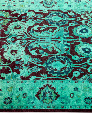 Fine Vibrance, One-of-a-Kind Hand-Knotted Area Rug  - Green, 3' 2" x 5' 2"