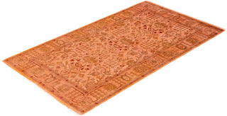 Contemporary Overdyed Wool Hand Knotted Beige Area Rug 3' 1" x 5' 4"