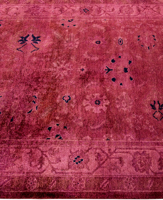 Contemporary Overdyed Wool Hand Knotted Red Runner 3' 0" x 12' 2"