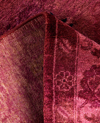 Contemporary Overdyed Wool Hand Knotted Red Runner 3' 0" x 12' 2"