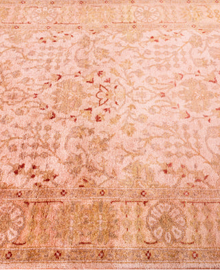 Contemporary Overdyed Wool Hand Knotted Biege Runner 3' 0" x 10' 6"
