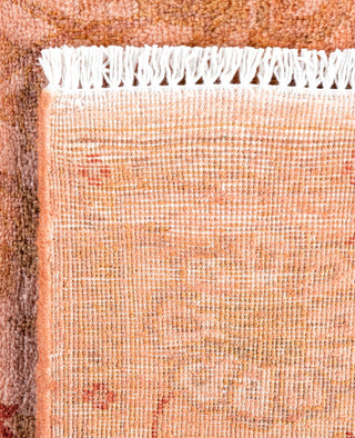 Contemporary Overdyed Wool Hand Knotted Biege Runner 3' 0" x 10' 6"