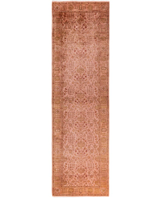 Contemporary Overdyed Wool Hand Knotted Biege Runner 3' 0" x 10' 6"