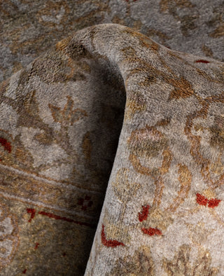 Contemporary Overdyed Wool Hand Knotted Gray Runner 3' 0" x 16' 3"