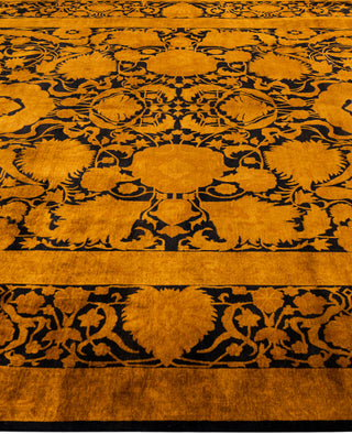 Overdyed Hand-Knotted Wool Modern-Contemporary Gold Area Rug 9' 1" x 12' 0"