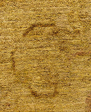 Contemporary Overdyed Wool Hand Knotted Yellow Area Rug 8' 1" x 10' 4"