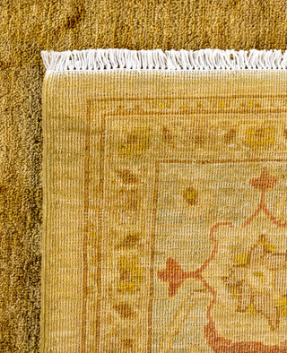 Contemporary Overdyed Wool Hand Knotted Yellow Area Rug 8' 1" x 10' 4"