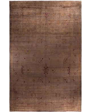 Overdyed One-of-a-Kind Wool Brown Area Rug 11' 10" x 18' 5"
