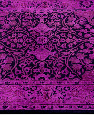 Overdyed Hand-Knotted Wool Modern-Contemporary Purple Runner 2' 7" x 18' 8"