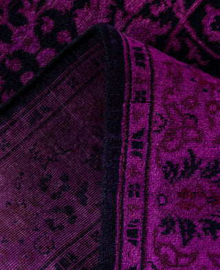 Overdyed Hand-Knotted Wool Modern-Contemporary Purple Runner 2' 7" x 18' 8"