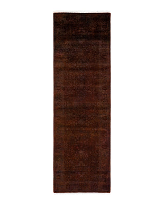 Contemporary Fine Vibrance Brown Wool Area Rug 2' 7" x 8' 5"