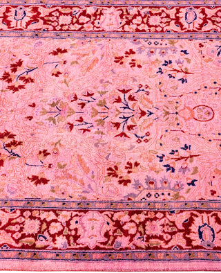 Overdyed One-of-a-Kind Wool Pink Runner 2' 7" x 18' 1"